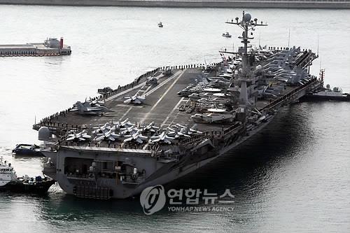 资料图片：&ldquo;斯坦尼斯号&rdquo;核动力航空母舰